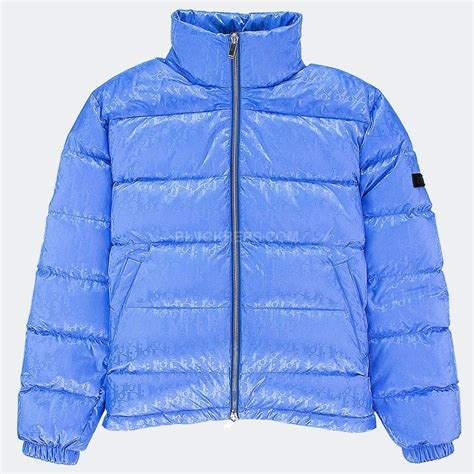 dior nylon down jacket blue|Dior oblique down jacket blue.